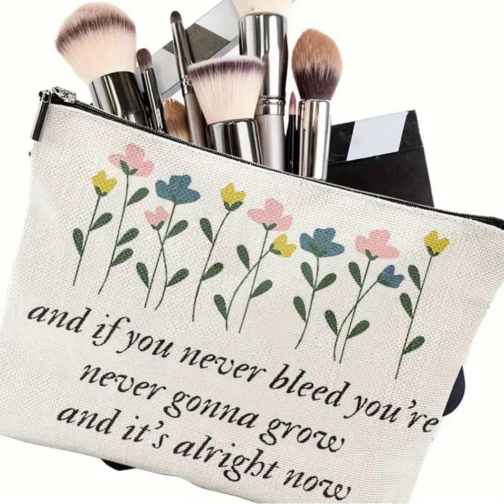 Cosmetic/ Travel Bag with Zipper & Print of Taylor Swift’s Lyrics The 1 NEW